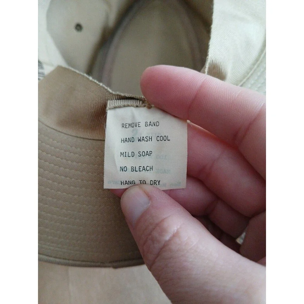 Vintage 90s Banana Republic Safari Hat Mens S Beige Fedora Travel Jungle France